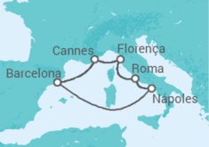 Itinerário do Cruzeiro  Itália, França - Disney Cruise Line