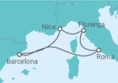 Itinerário do Cruzeiro  França, Itália - Disney Cruise Line