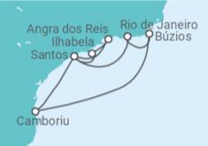 Itinerário do Cruzeiro  Réveillon Costa Brasileira - Costa Cruzeiros