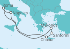 Itinerário do Cruzeiro  Itália, Grécia - Disney Cruise Line