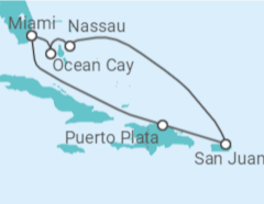 Itinerário do Cruzeiro  Porto Rico, Bahamas - MSC Cruzeiros