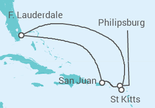 Itinerário do Cruzeiro  Sint Maarten, Porto Rico - Royal Caribbean