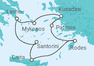 Itinerário do Cruzeiro  Egeu Icônico - Celestyal Cruises