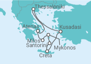 Itinerário do Cruzeiro  Turquia, Grécia - Celestyal Cruises