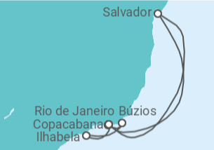 Itinerário do Cruzeiro  Réveillon Costa Brasileira - MSC Cruzeiros