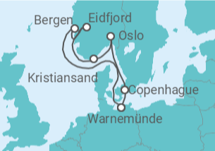 Itinerário do Cruzeiro  Alemanha, Noruega - MSC Cruzeiros