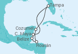 Itinerário do Cruzeiro  Belize, Honduras, México - Royal Caribbean