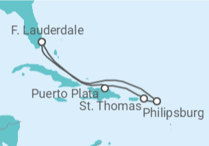 Itinerário do Cruzeiro  Ilhas Virgens Americanas, Sint Maarten - Celebrity Cruises