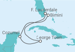 Itinerário do Cruzeiro  Ilhas Cayman, México - Celebrity Cruises