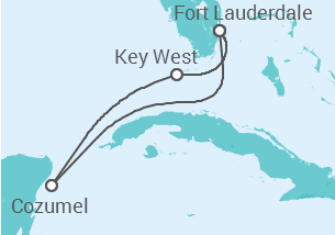 Itinerário do Cruzeiro  Estados Unidos, México - Celebrity Cruises