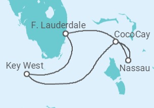 Itinerário do Cruzeiro  Estados Unidos, Bahamas - Celebrity Cruises
