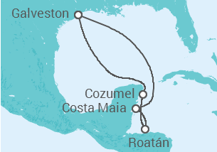 Itinerário do Cruzeiro  México, Honduras - Royal Caribbean