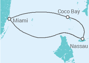 Itinerário do Cruzeiro  Bahamas - Royal Caribbean