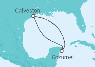 Itinerário do Cruzeiro  México - Royal Caribbean