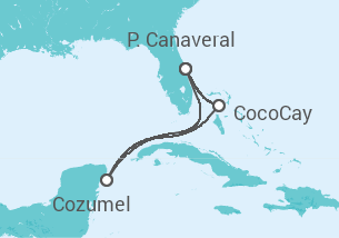 Itinerário do Cruzeiro  México - Royal Caribbean