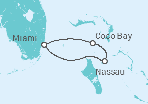 Itinerário do Cruzeiro  Bahamas - Royal Caribbean
