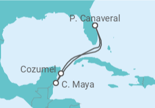 Itinerário do Cruzeiro  México - Royal Caribbean