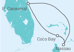 Itinerário do Cruzeiro  Bahamas - Royal Caribbean