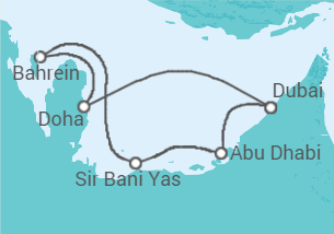 Itinerário do Cruzeiro  Emirados Árabes, Qatar - Celestyal Cruises