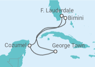 Itinerário do Cruzeiro  México, Ilhas Cayman - Celebrity Cruises