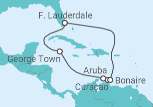 Itinerário do Cruzeiro  Ilhas Cayman, Aruba, Curaçao, Bonaire, San Eustaquio y Saba - Celebrity Cruises