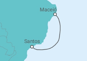 Itinerário do Cruzeiro  Brasil - MSC Cruzeiros