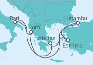 Itinerário do Cruzeiro  Grécia, Itália, Turquia - MSC Cruzeiros