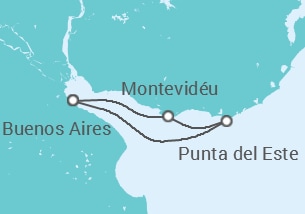 Itinerário do Cruzeiro  Uruguai, Argentina - Costa Cruzeiros