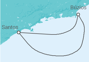 Itinerário do Cruzeiro  Brasil - MSC Cruzeiros