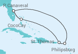 Itinerário do Cruzeiro  Ilhas Virgens Americanas, Sint Maarten - Royal Caribbean