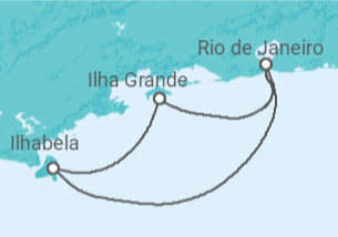 Itinerário do Cruzeiro  Ilha Grande e Ilhabela - MSC Cruzeiros