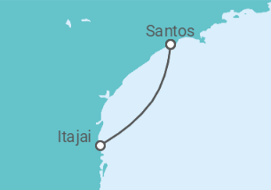 Itinerário do Cruzeiro  Itajaí - Costa Cruzeiros