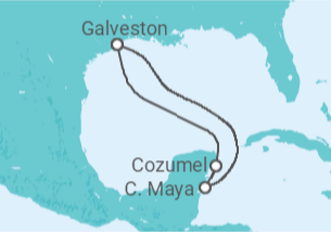 Itinerário do Cruzeiro  México - Royal Caribbean