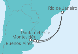 Itinerário do Cruzeiro  Argentina, Uruguai - MSC Cruzeiros