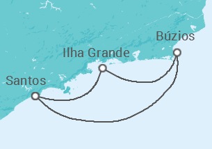 Itinerário do Cruzeiro  Búzios, Ilha Grande - MSC Cruzeiros