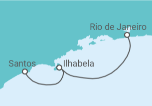 Itinerário do Cruzeiro  De Santos ao Rio de Janeiro - MSC Cruzeiros