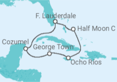 Itinerário do Cruzeiro  Jamaica, Ilhas Cayman, México - Holland America Line