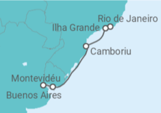 Itinerário do Cruzeiro  Do Rio de Janeiro a Buenos Aires - Costa Cruzeiros