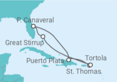 Itinerário do Cruzeiro  Ilhas Virgens Americanas, Ilhas Virgens Britânicas - NCL Norwegian Cruise Line
