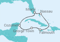 Itinerário do Cruzeiro  Bahamas, Jamaica, Ilhas Cayman, México - Royal Caribbean