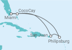 Itinerário do Cruzeiro  Porto Rico, Sint Maarten - Royal Caribbean
