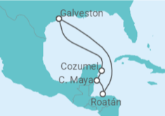 Itinerário do Cruzeiro  México, Honduras - Royal Caribbean