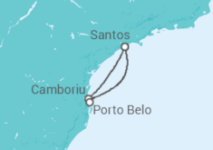 Itinerário do Cruzeiro  Porto Belo, Balneário 2025 - MSC Cruzeiros