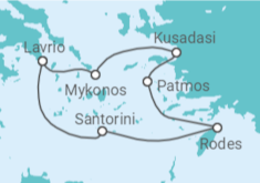 Itinerário do Cruzeiro  Egeu Icônico - Celestyal Cruises