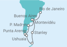 Itinerário do Cruzeiro  Do Rio de Janeiro a Buenos Aires - NCL Norwegian Cruise Line