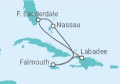Itinerário do Cruzeiro  Jamaica, Bahamas - Royal Caribbean