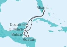 Itinerário do Cruzeiro  Belize, Honduras, México - Regent Seven Seas