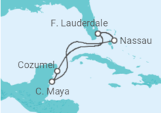 Itinerário do Cruzeiro  Bahamas, México - Royal Caribbean