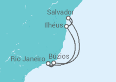 Itinerário do Cruzeiro  Ilhéus, Salvador, Búzios - MSC Cruzeiros