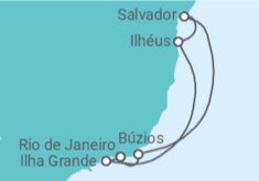 Itinerário do Cruzeiro  Ilha Grande, Ilhéus, Salvador - MSC Cruzeiros